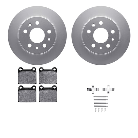 Dynamic Friction Co DFC GEOSPEC Coated Rotors with 5000 Brake Pads - Ceramic and Hardware 4512-63118