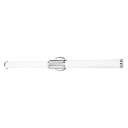 Z-Lite Solange 1 Light Vanity, Chrome/Opal White, 40.5 In W x 4.75 In H 1021-40W-CH-LED