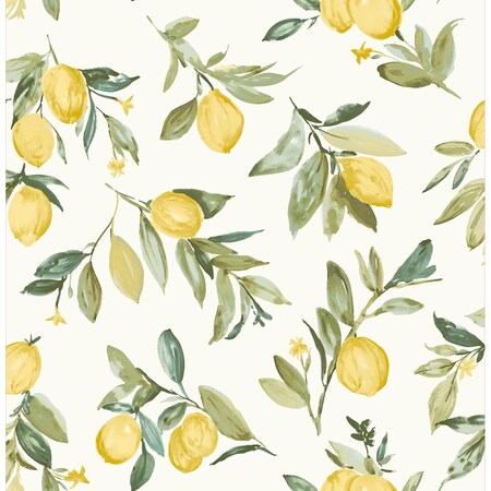 Brewster Limon Yellow Fruit Wallpaper 2904-25687