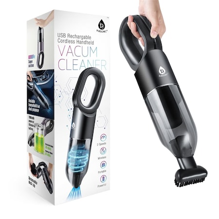 Pursonic USB Rechargeable Cordless Handheld Vacuum Cleaner, Black VC1000