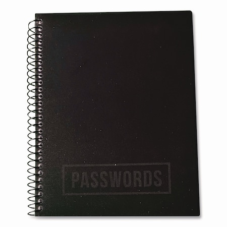 Re-Focus The Creative Office Small/Mini Password Log Book, User-Name/Password Format, Black Cover, 60 7 x 5.5 Sheets SMBLKPWBOOK