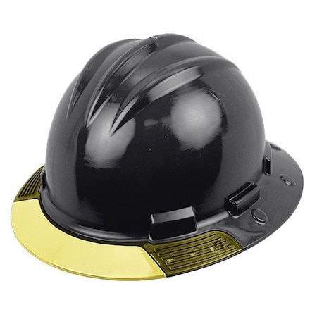 Bullard Hard Hat, Front Brim, AboveView, Black AVBKRY