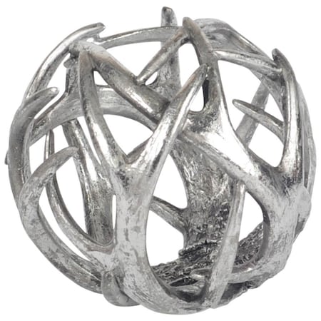 Homeroots 7" Silver Metal Tabletop Sculpture 392393