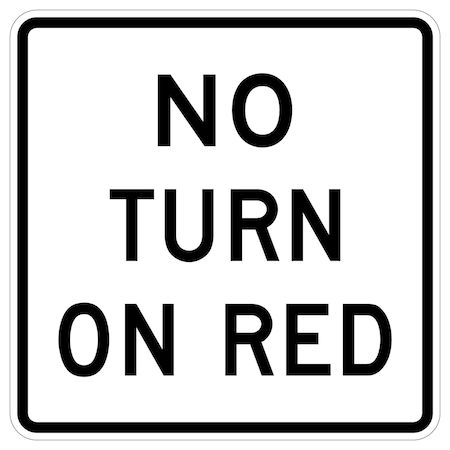 Sign Solutions Usa Traffic Sign, 24 in Width, Aluminum Sign, Square DUS10DWT2424R10-11B