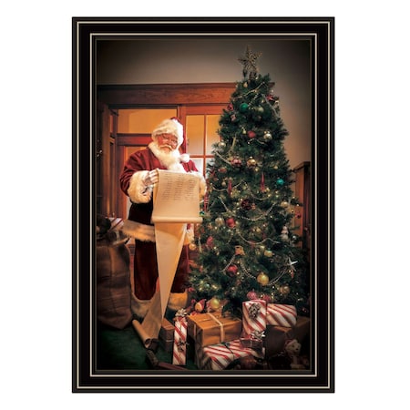 Homeroots Naughty Or Nice Black Framed Print Wall Art 529793