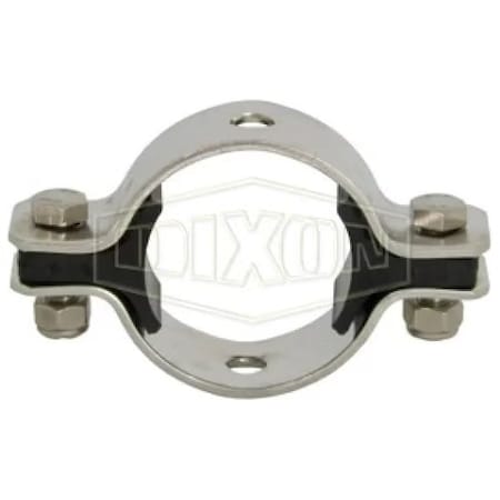 Dixon Round Tube Hanger with Nitrile Insert, 1 in Nominal, 304 SS, Domestic B24RPH-G100