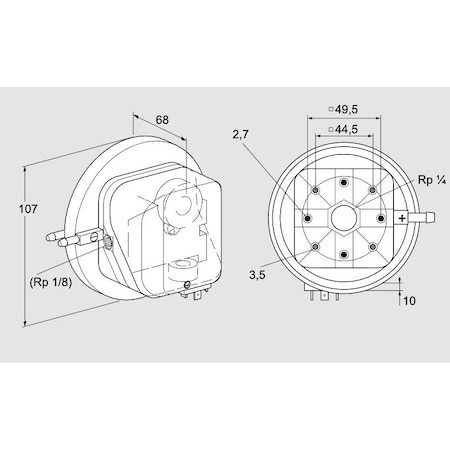 Honeywell Kromschroder SW, PRESS, AIR, DL 3AG 5 KS84444456