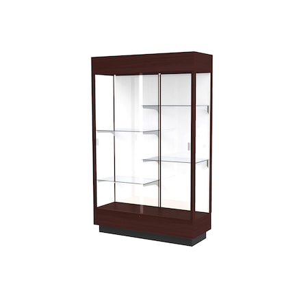 Ghent Heritage Floor Case, White, Hardwood Java, 48"W x 76"H x 18"D 893M-WB-J