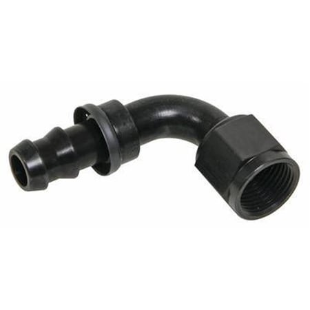 Aeroquip FCL1532 6 AN 90 deg Socketless Hose End, Black AERFCL1532