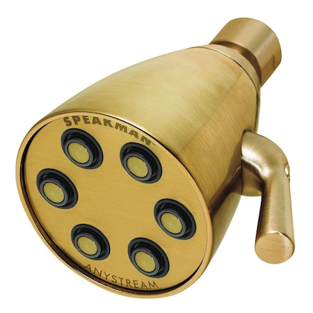 Speakman 2 3/4 in 6-Jet Brass Low Flow Showerhead, 1.75 GPM, Brushed Bronze S-2252-BBZ-E175