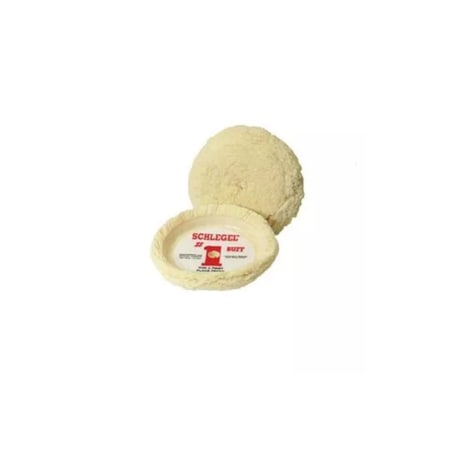 Schlegel Fast Change Buffing Pad, 1-1/2 in Dia, Hook and Loop Attachment, 100% Wool Pad 175-C-LB