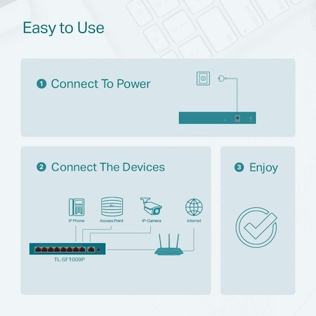 Tp-Link 9-PORT 10/100MBPS DESKTOP SWITCH WITH 8- TL-SF1009P