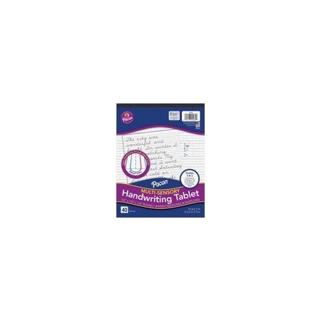 Pacon Multi-Sensory Ruled Handwriting Tablet, Student, White P2469
