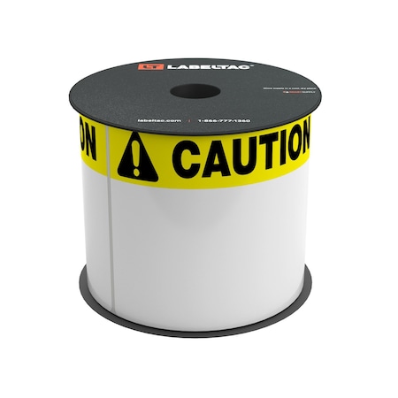 Labeltac LabelTac 4 and Pro Model Die-Cut Caution OSHA Header Roll 4in x 6in, 200 labels per roll LT46CAUT