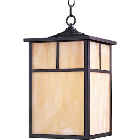 Whole-In-One 15 in. Coldwater 1-Light Hanging Lantern, Black WH2245991
