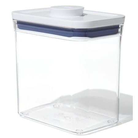 Good Grips POP Food Container, 1.7 qt Capacity, Plastic, Clear, 6.3 in L, 4.1 in W 11234600