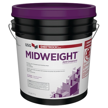 Sheetrock Midweight 4.5 Gal. Pre-Mixed All-Purpose Drywall Joint Compound 380417-048
