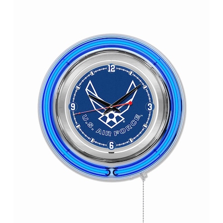 Holland Bar Stool Co United States Air Force Double Neon 15" Clock Clk15AirFor