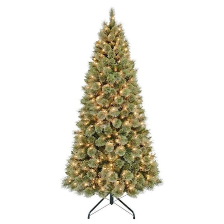 Puleo Asia Ltd 357-4048-T70C4 Artificial Tree, 7 ft, Cashmere Monterey Pine Family, CUL adaptor, Warm White LED 3574048T70LW4CUL