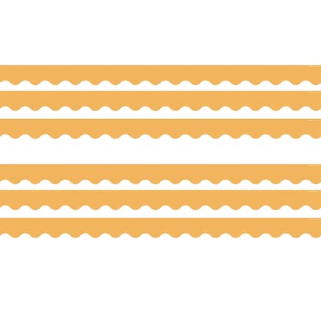 Teacher Created Resources Golden Sun Scalloped Border Trim, 35 Feet Per Pack, 6PK TCR9243