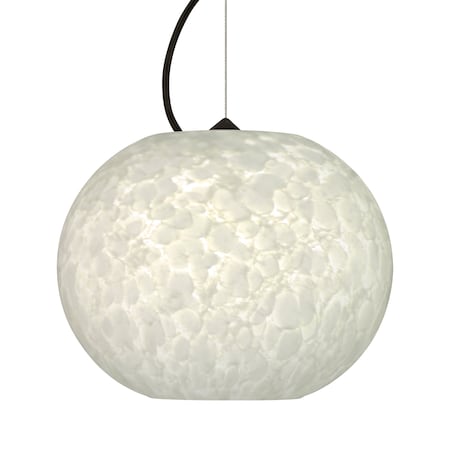 Besa Lighting Besa Luna Cable Pendant, Carrera, Black Finish, 1x 9W LED 1KX-477619-LED-BK