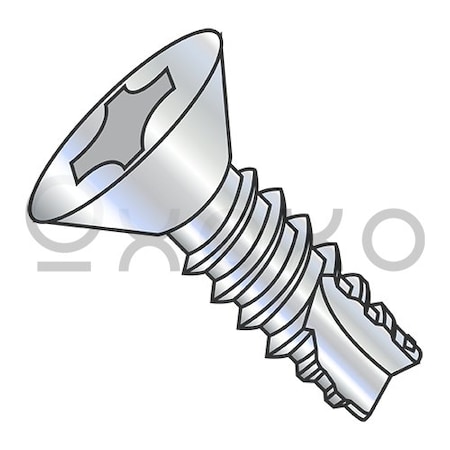 Oxoxo 4-24X1/2 Phillips Flat Thread Cutting Screw Type 25 Fully Threaded Zinc And Bake, 10000PK 106205