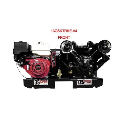 Eagle 35 CFM  2 Stage Skid Mount No Tank 13GSKTRKE-V4