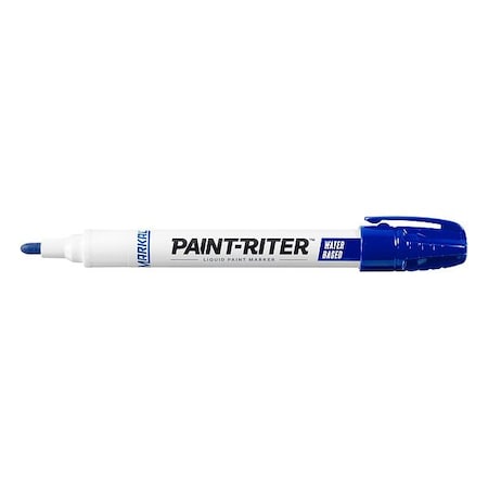 Markal Paint Marker, Medium Tip, Blue Color Family, Paint 97405G
