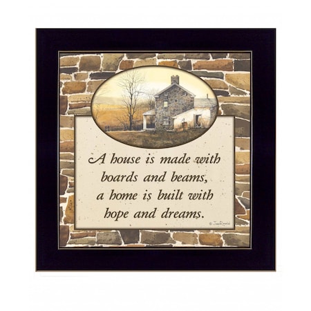 Homeroots Hope and Dreams 2 Black Framed Print Wall Art 407418