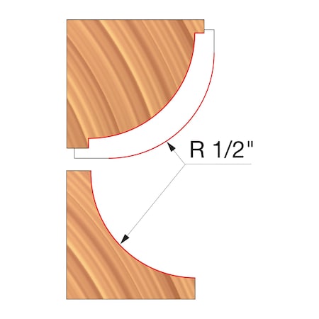 Freud 4-1/4in. x 1-23/64in. x 1-1/4in. Combination Convex & Concave Cutters UP136-IC