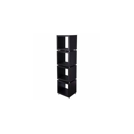 Homeroots 79" Brown Manufactured Wood Four Tier Etagere Bookcase 490161