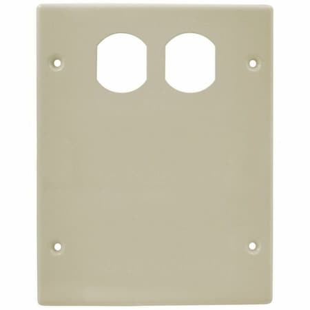 Hubbell Wiring Device-Kellems Cover Plate Raceway, HBL6750 Series, 6-3/4 in W, 0.2 in H, 5.43 in L, Ivory HBL6747BXXIV