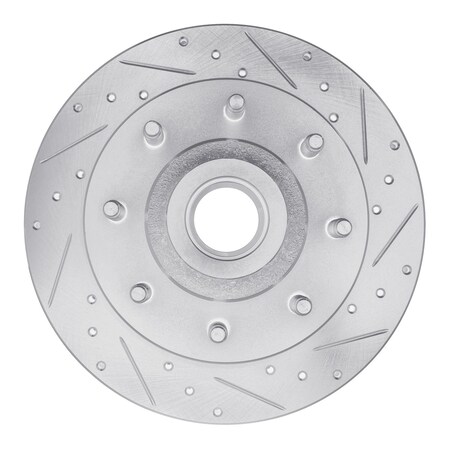 Dynamic Friction Co DFC Brake Rotor - Drilled and Slotted - Silver 631-40086R