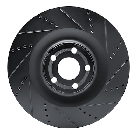 Dynamic Friction Co DFC Brake Rotor - Drilled and Slotted - Black 633-54295R