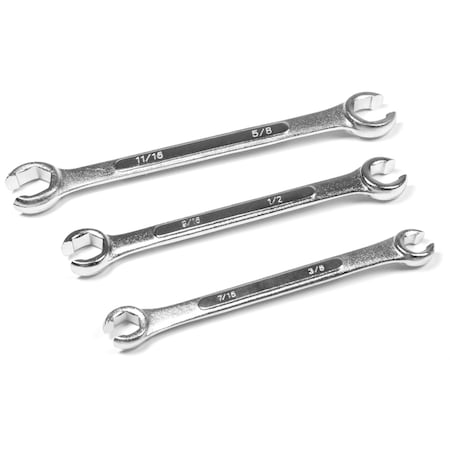 Performance Tool 3-Pc Sae Flare Nut Wrench Set, W350 W350