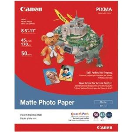 Canon Matte Photo Paper 8.5 X 11in- 50 Sheets - Matte Mp-101 Ltr_50 CA478762