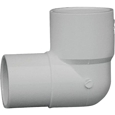 Lasco Street Pipe Elbow, 1 in, Spigot x Slip, 90 deg Angle, PVC, SCH 40 Schedule 409010BC