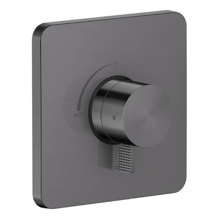 Axor Citterio C Pressure Balance Trim- Cubic Cut in Brushed Black Chrome 49491341