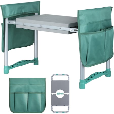 Ipower YSSOA Heavy Duty Garden Kneeler and Seat - Extra Wide 11in EVA Cushion, 350lb Capacity Folding Gard GLSEATFOLDASSEM10WPAD