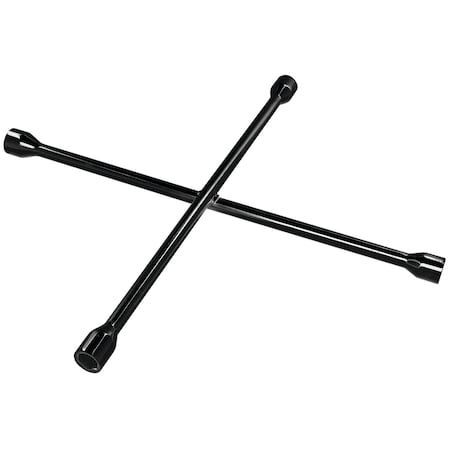 Performance Tool 20 in. 4-Way Lug Wrench, SAE Metric Sockets, Drop Forged Steel W1