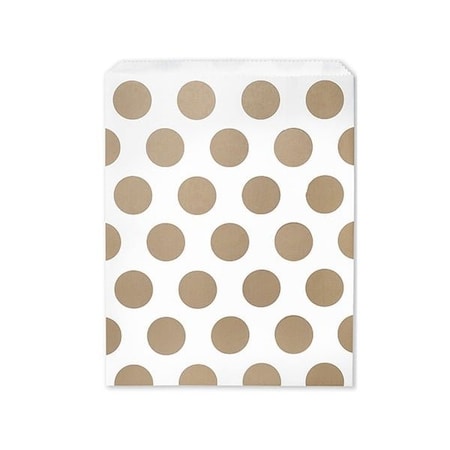 Nashville Wraps Gold Polka Dots Paper Merchandise Bags, 12x15, 100PK MB3GDM