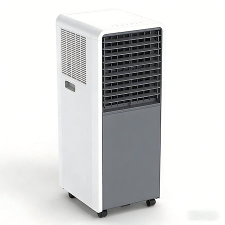 Edendirect 10000 BTU DOE Portable Air Conditioner Cools 450 sq ft with Dehumidifier and Remote in White ZR-A027G-10C