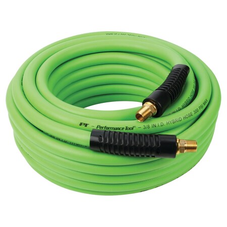 Performance Tool 3/8 in. x 50 ft. Air Hose, Hybrid Rubber PVC Blend, 300 PSI M617