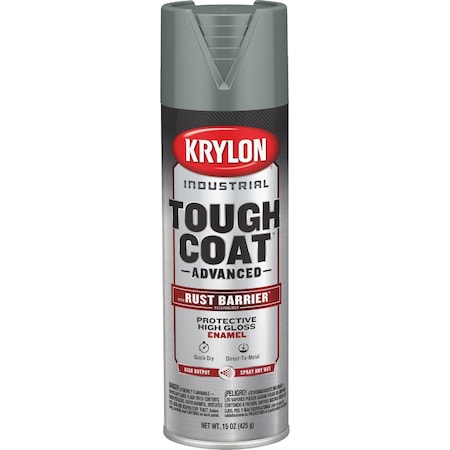 Krylon Industrial Tough Coat 15 Oz. Gloss Dark Machinery Gray Rust Barrier Spray Enamel K00879008