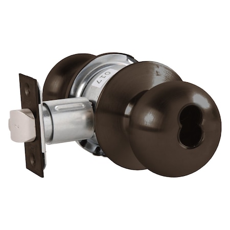 Arrow Lock Grade 2 Turn-Pushbutton Entrance Cylindrical Lock, Tudor Knob, SFIC Less Core, Dark Oxidized Bronze MK11-TA-10BE-IC