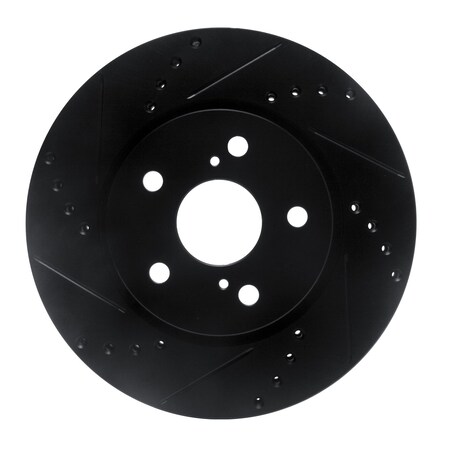 Dynamic Friction Co DFC Brake Rotor - Drilled and Slotted - Black 633-76153L