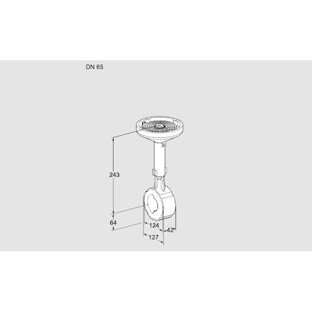 Honeywell Kromschroder Butterfly Valve - 2-1/2", ANSI Flange, Air/Gas, High Temp BVH Series KS88300173