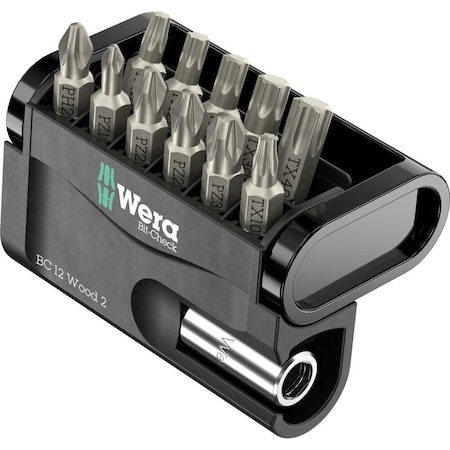Wera Bit-Check 12 Wood 2, 12 pieces 5057422001