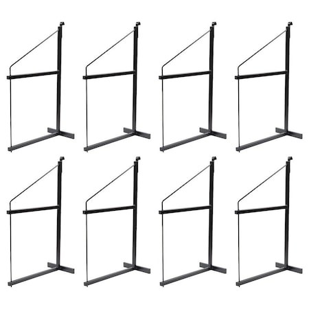 Mytee Products 2 Tier Shipping Container Shelving Bracket w/Hooks -19-3/4 inx34 in, 550lbs WLL, 8PK CNT-SHELF2x8