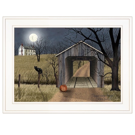 Homeroots Sleepy Hollow Bridge 1 White Framed Print Wall Art 404557